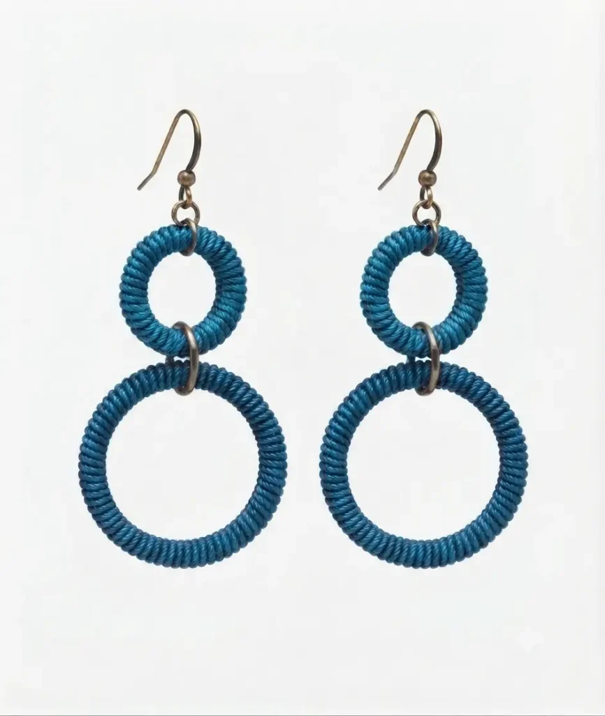 Double rings earrings