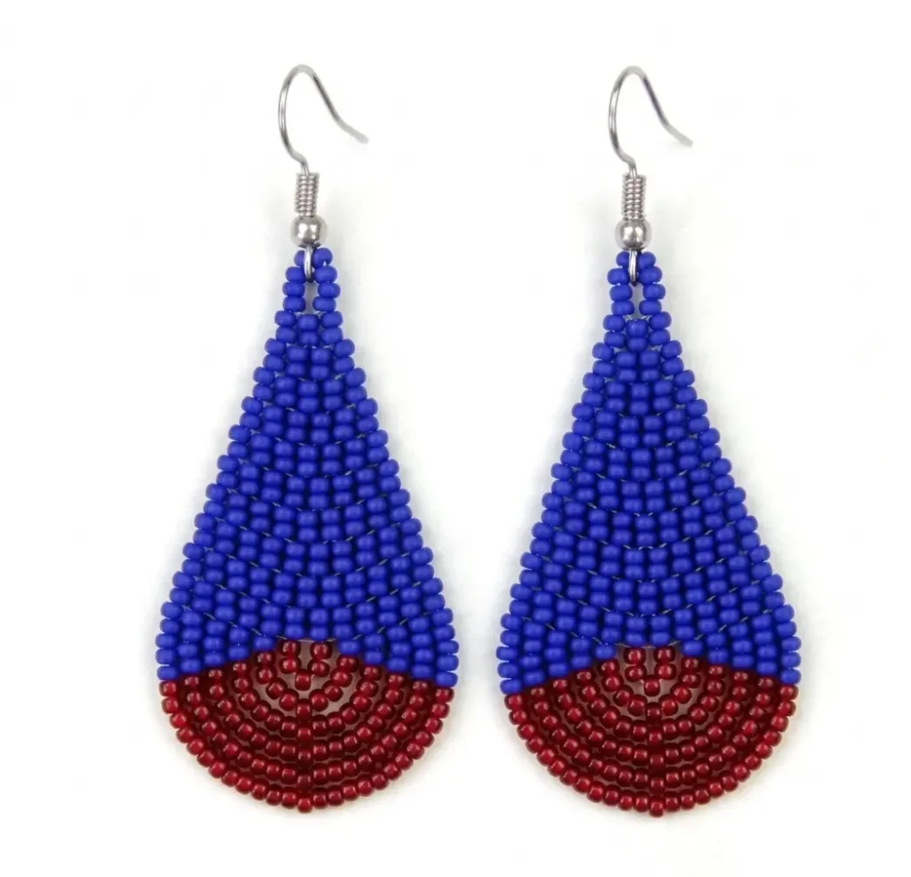 Teardrop beaded earrings