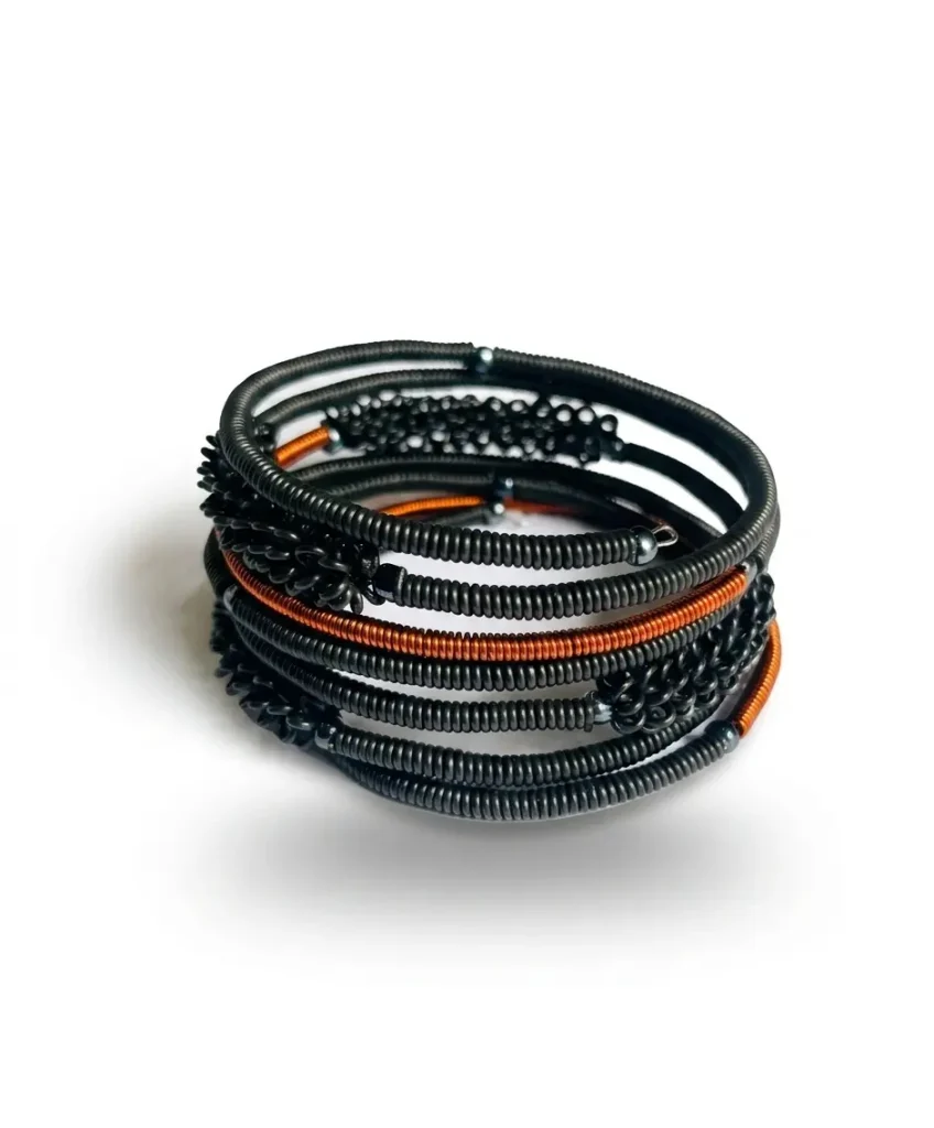 wrapped spiral bracelet