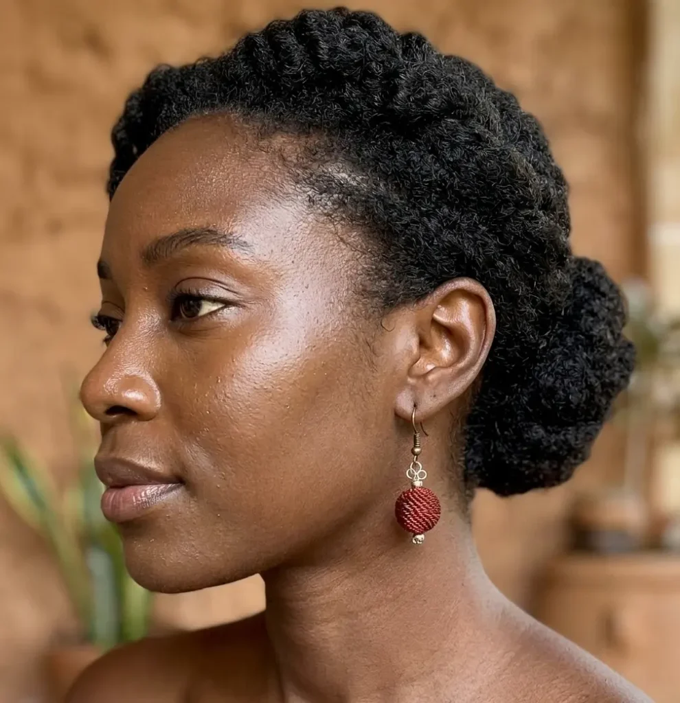Woman Wearing Sisanolwazi Handcrafts Earrings